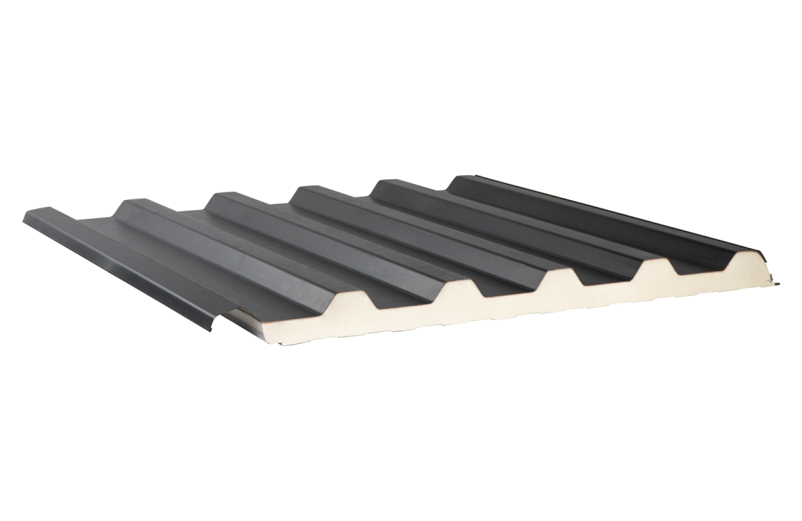 Dakpaneel - Trapezium - 40 mm - Antraciet Mat
